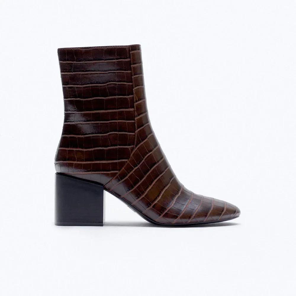 ZARA Mid-Height Ankle Boots - Picture 5 of 13